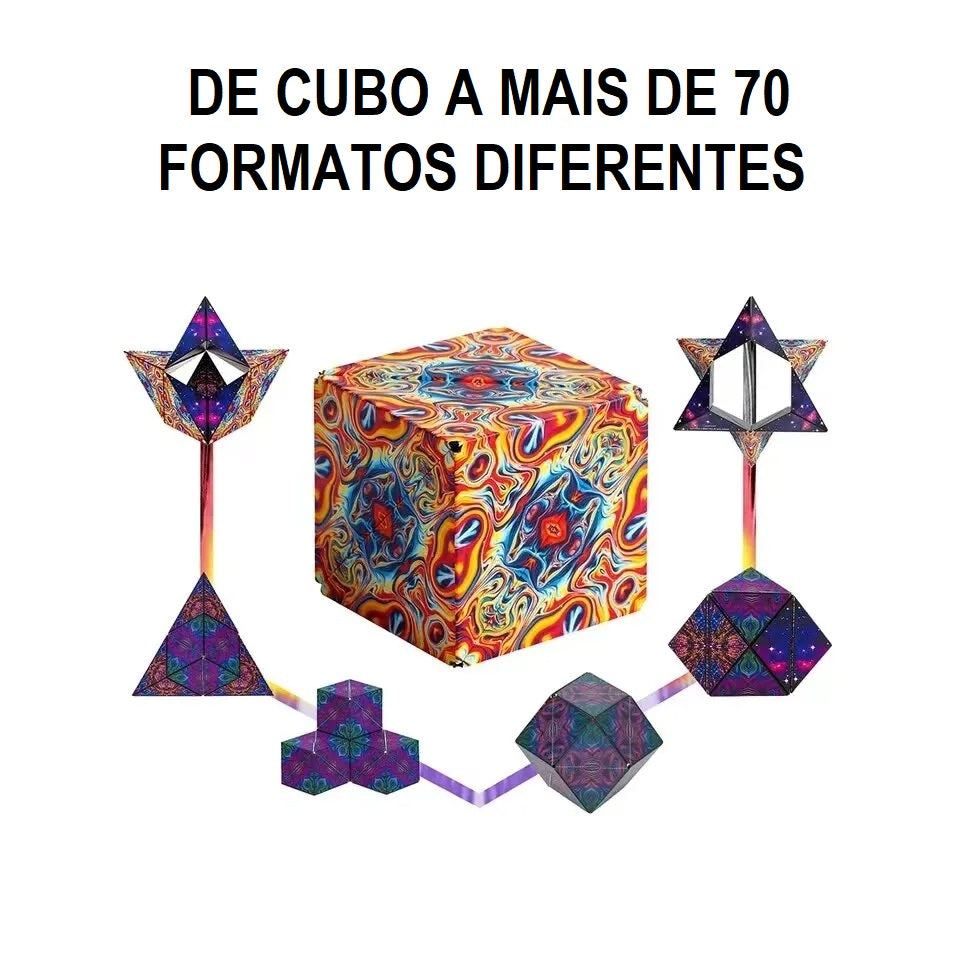 Cubo Mágico Magnético Geométrico 3D - Crie Mais de 70 Formas Diferentes