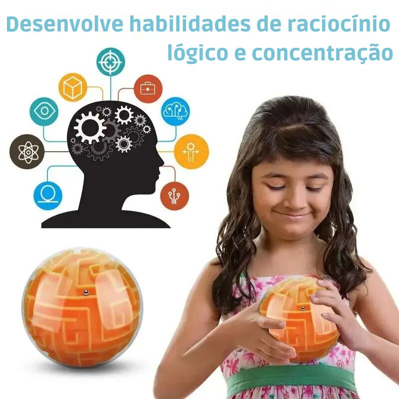 Labirinto 3D Esférico - Desafio e Diversão