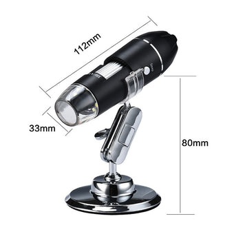 Microscópio Digital Eletrônico USB - Câmera Endoscópio ampliação ajustável de até 1600x