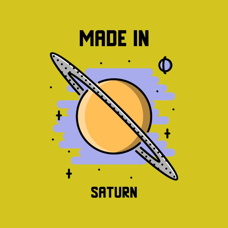Camiseta Made In Saturn