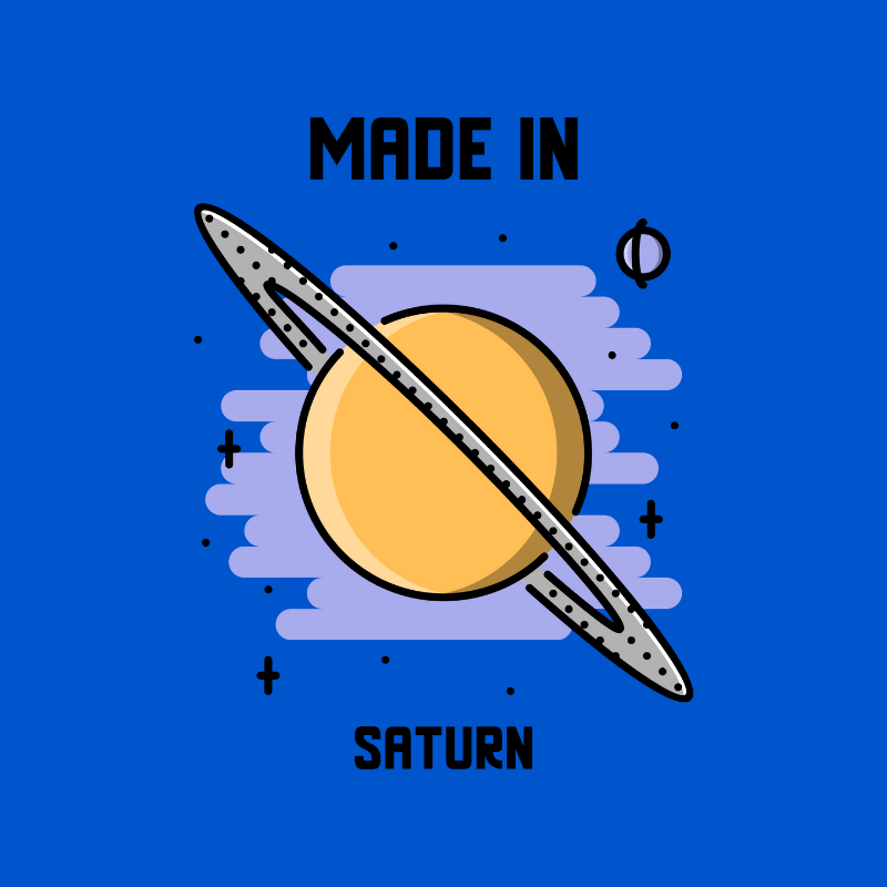 Camiseta Made In Saturn
