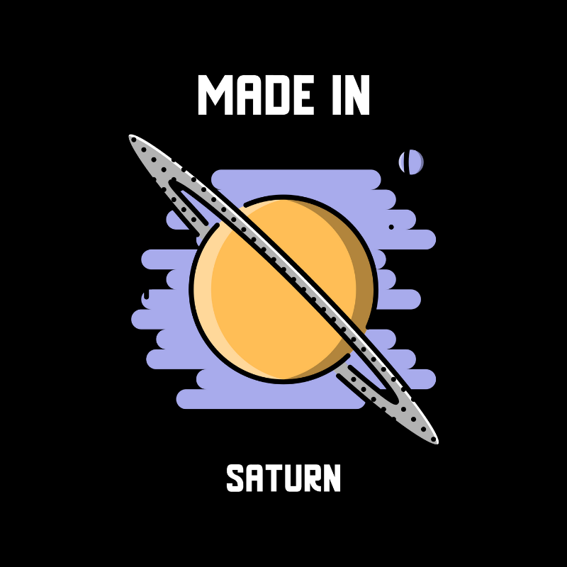 Camiseta Made In Saturn
