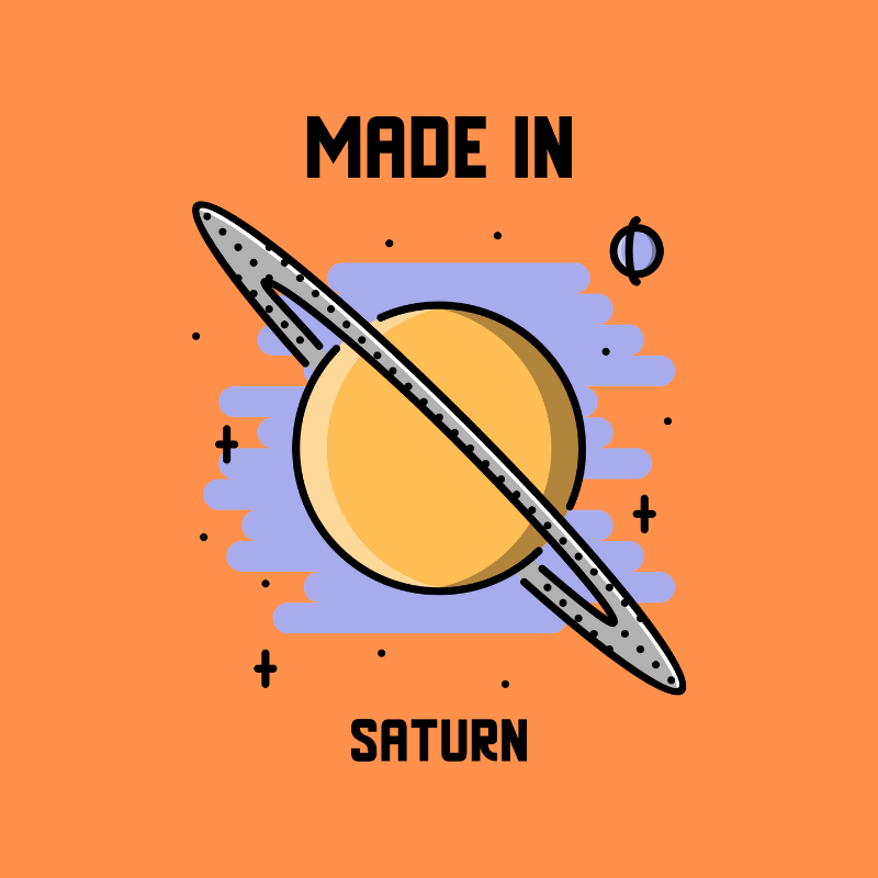 Camiseta Made In Saturn