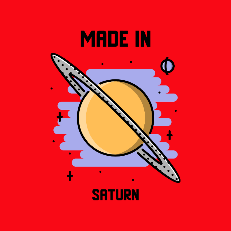 Camiseta Made In Saturn