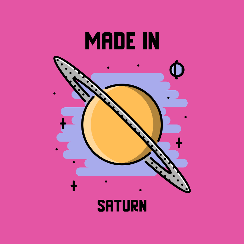 Camiseta Made In Saturn