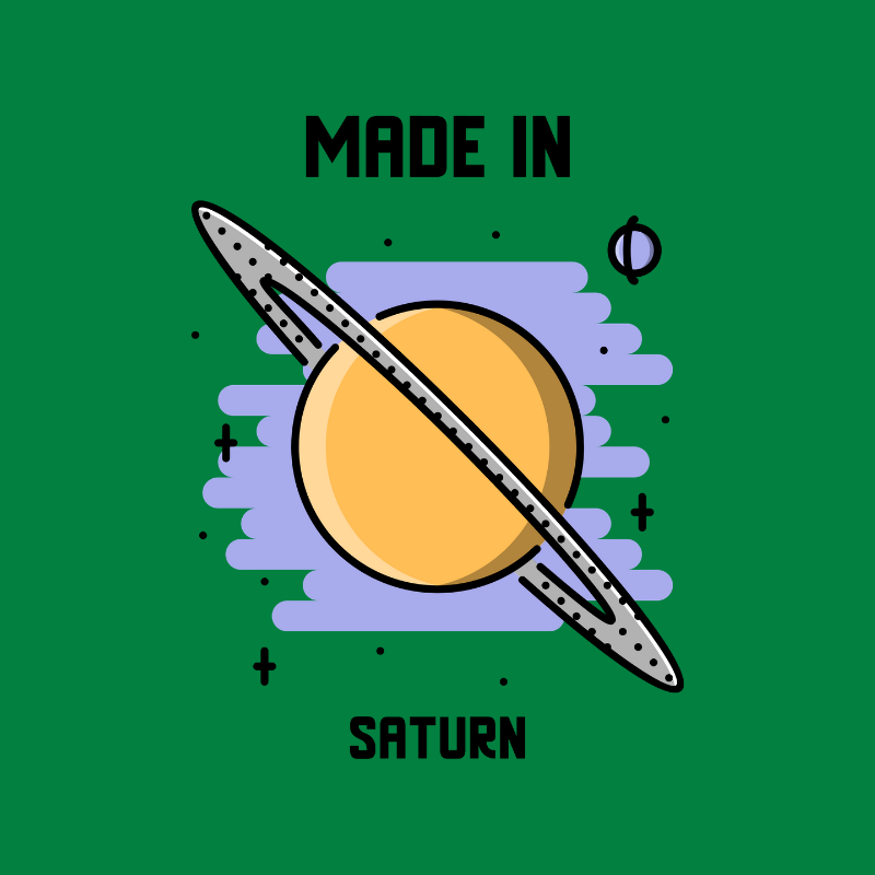 Camiseta Made In Saturn