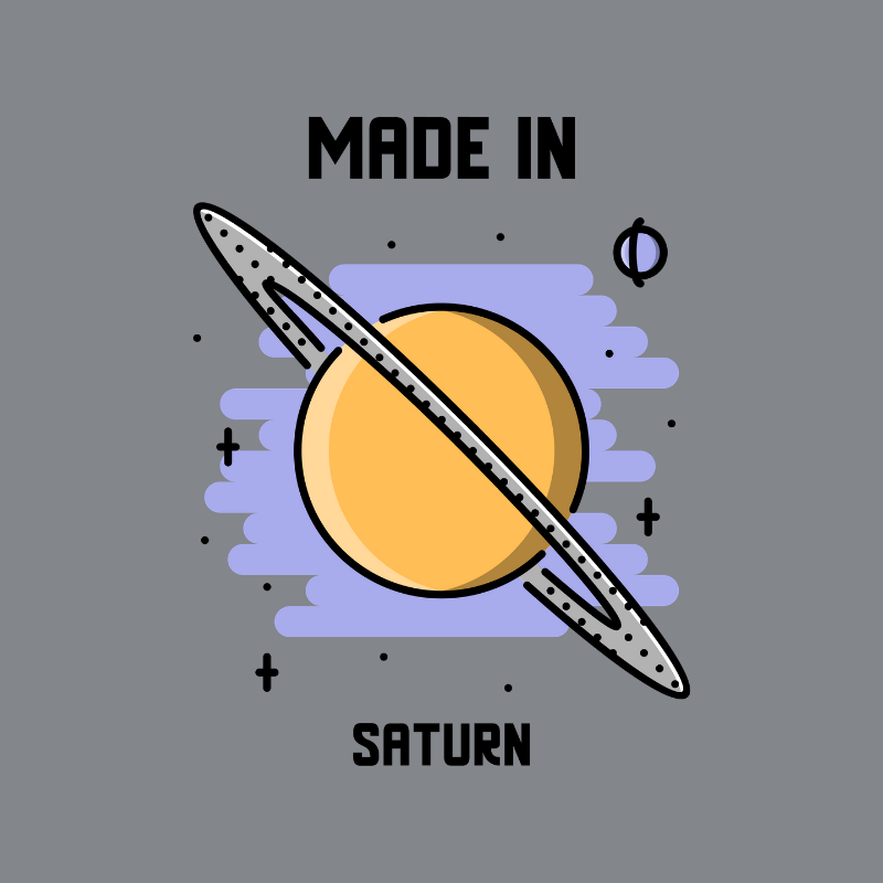 Camiseta Made In Saturn