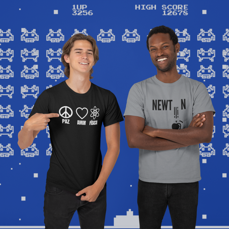 Camiseta Paz, Amor e Física