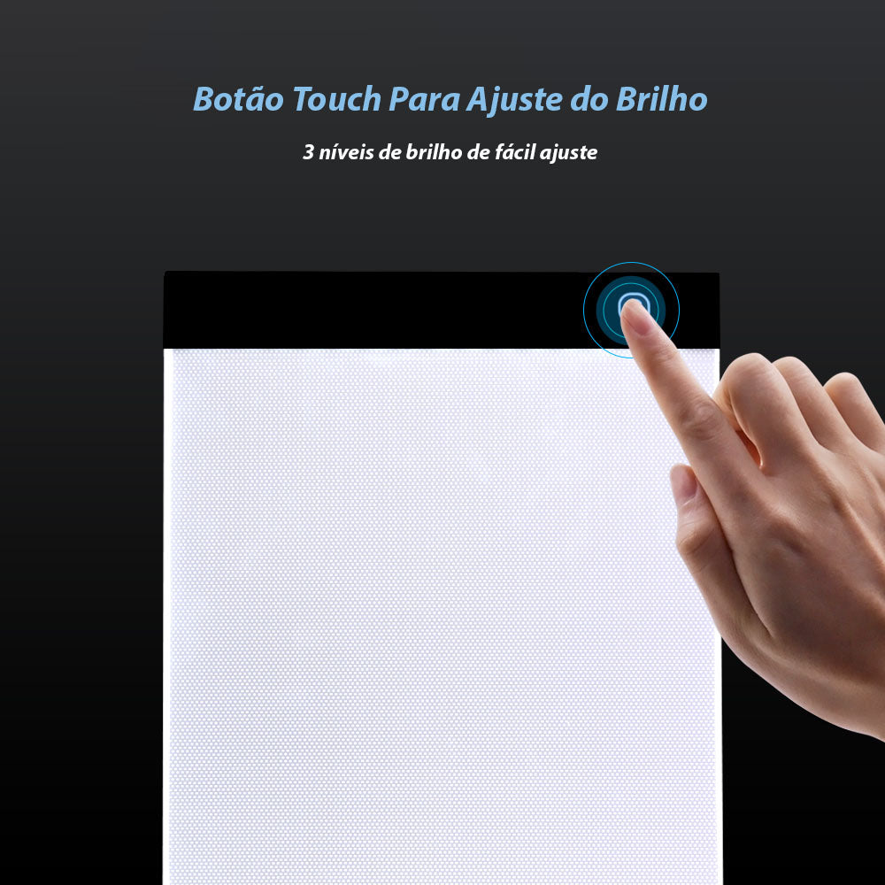 Tela de LED A4 Para Cópia de Desenhos com 3 níveis de Intensidade de Luz