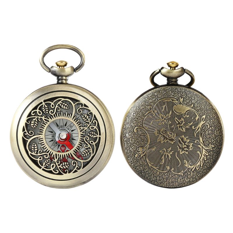 Bússola Portátil de Bolso Vintage – Brilha no Escuro
