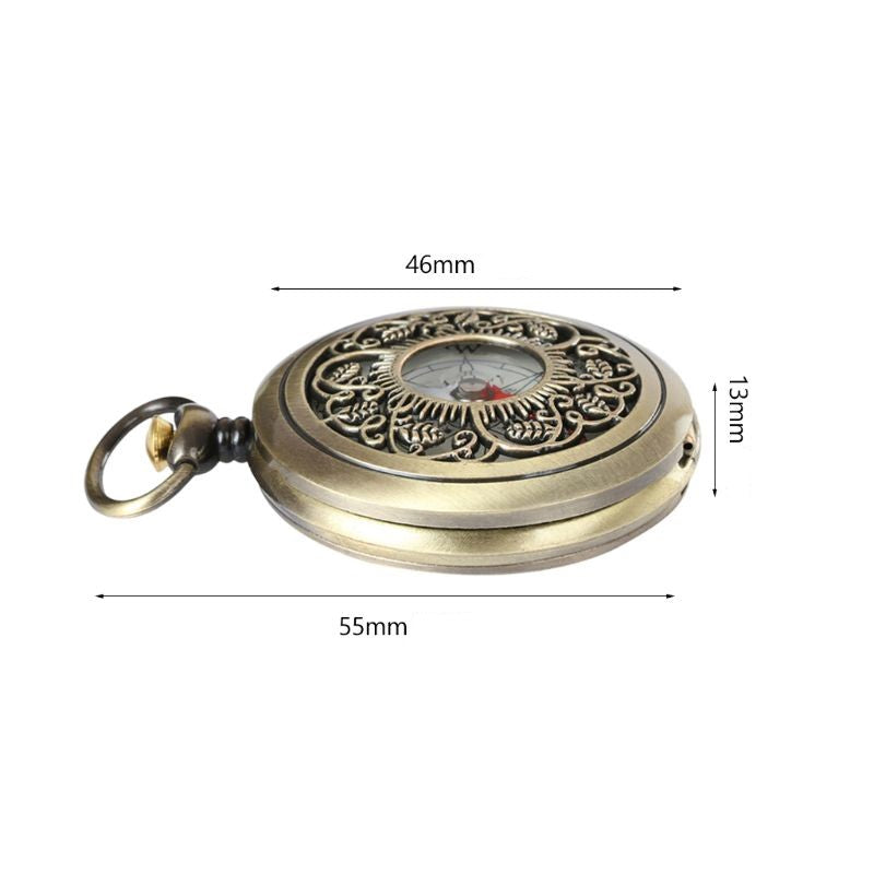 Bússola Portátil de Bolso Vintage – Brilha no Escuro