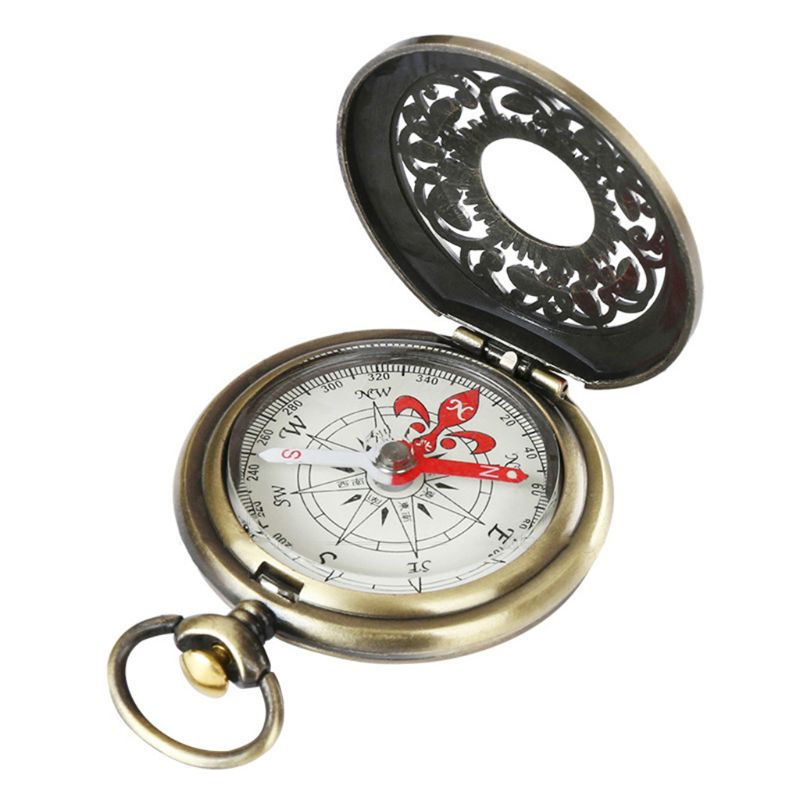 Bússola Portátil de Bolso Vintage – Brilha no Escuro