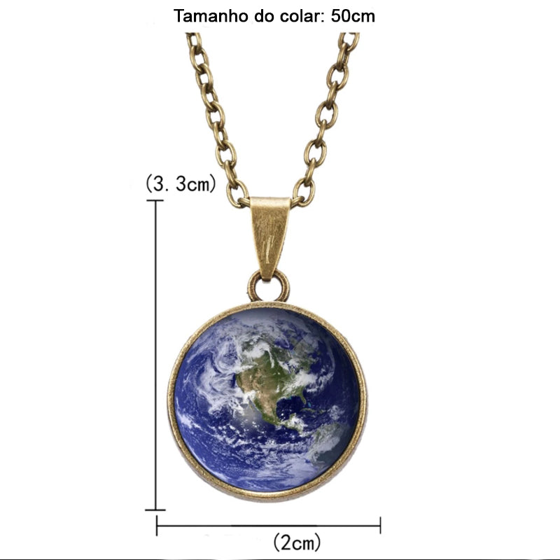 Colar dos Astros e Planetas do Sistema Solar - Brilha no Escuro