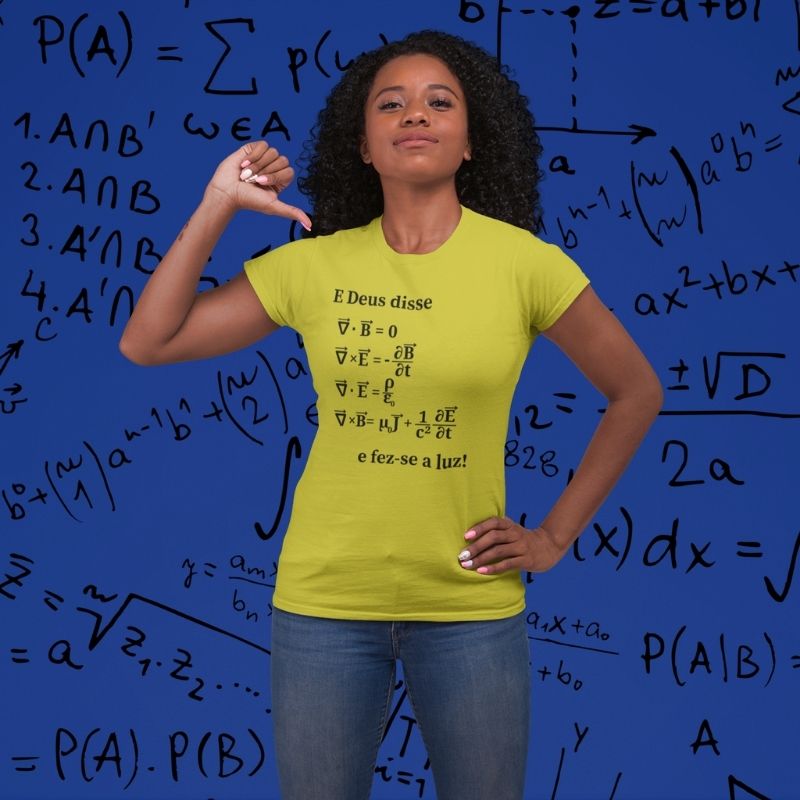 Camiseta Equações de Maxwell - Fez-se a Luz