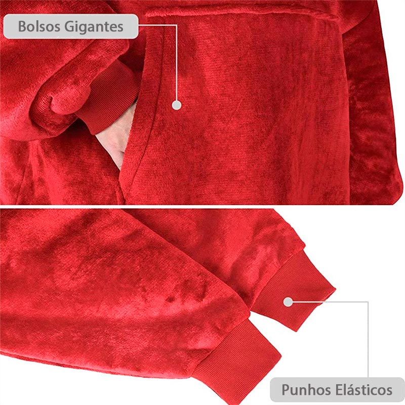 Super FOFY - Moletom Cobertor de Vestir - Super Fofo, Macio e Confortável