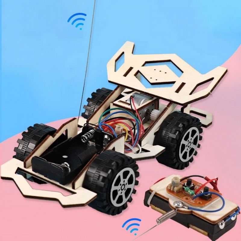 KIT Carrinho de Controle Remoto Montável - Experimentos Científicos DIY (Monte você mesmo)
