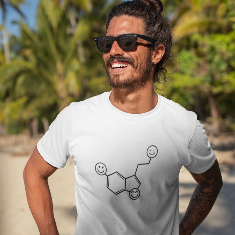 Camiseta - Molécula de Serotonina