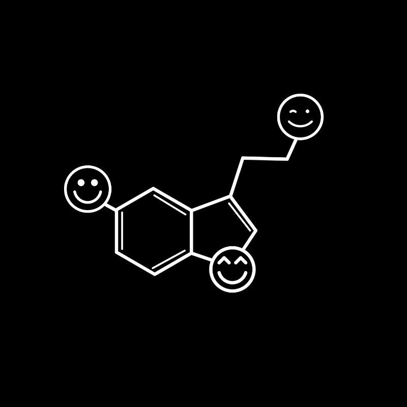 Camiseta - Molécula de Serotonina
