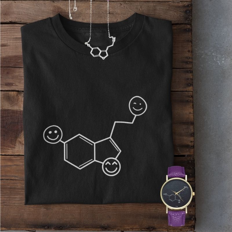 Camiseta - Molécula de Serotonina