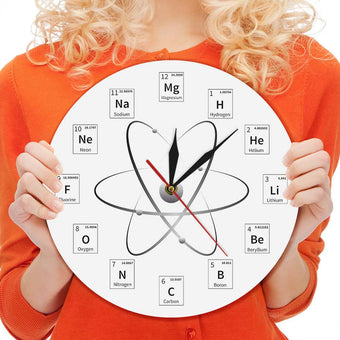 Relógio de parede - Átomo e Elementos Químicos -  Icon Clock