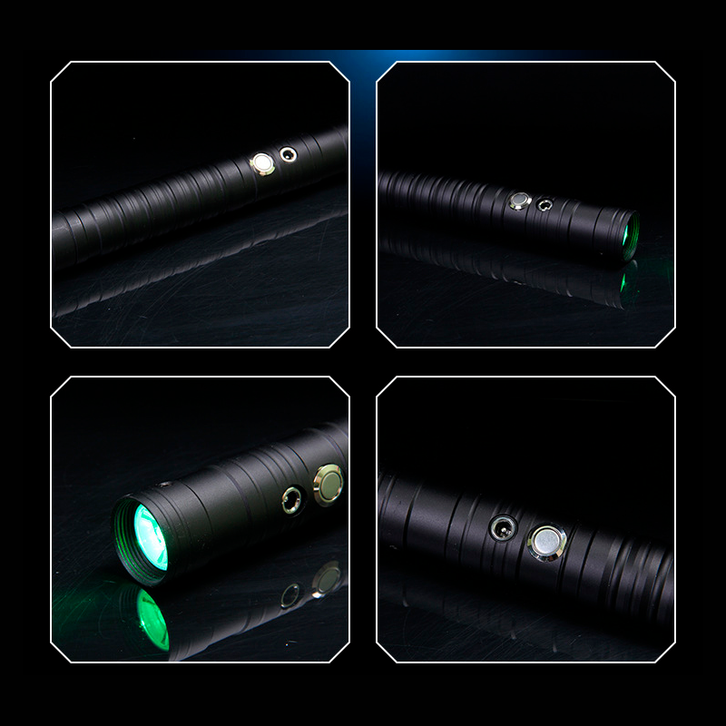 Sabre de Luz Metálico 80cm com LED RGB e Efeitos Sonoros