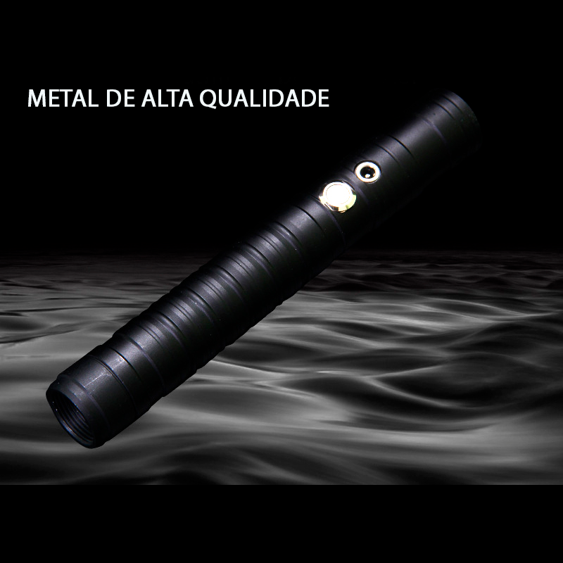 Sabre de Luz Metálico 80cm com LED RGB e Efeitos Sonoros