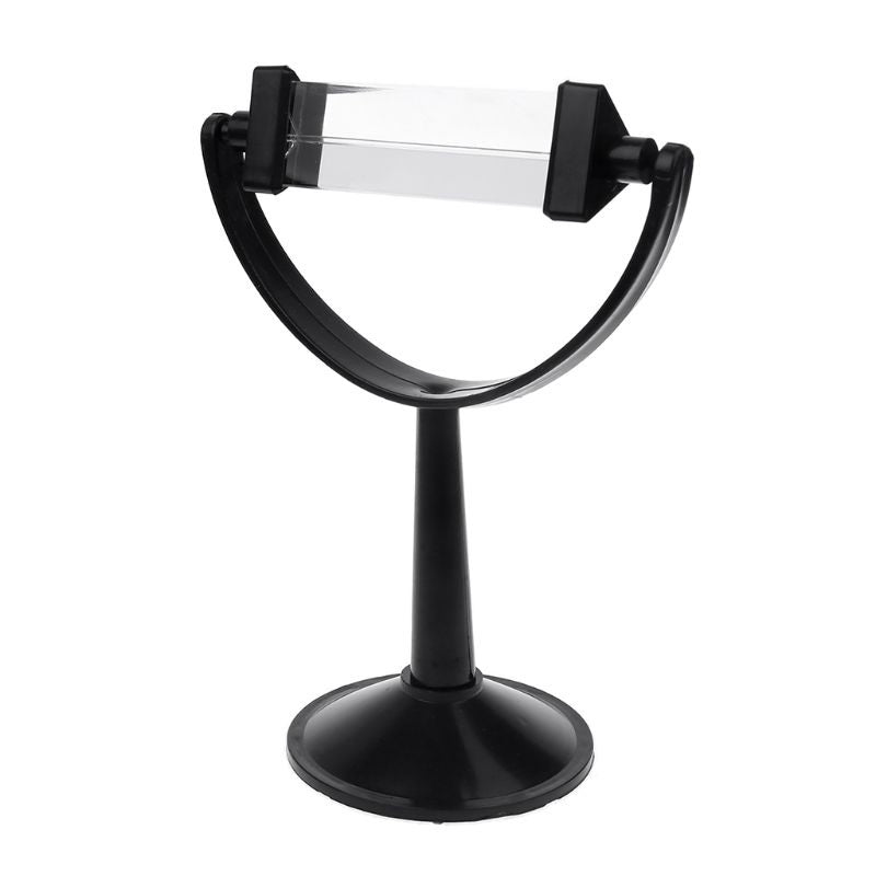 Prisma Triangular de Vidro Óptico com Suporte