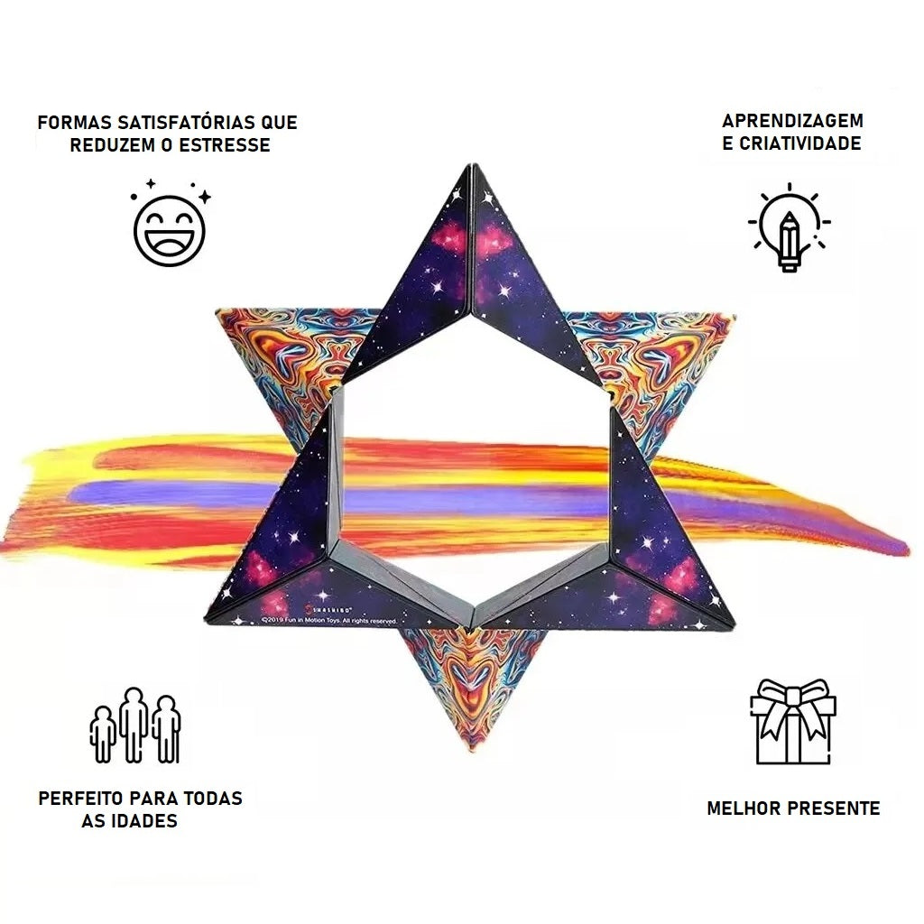 Cubo Mágico Magnético Geométrico 3D - Crie Mais de 70 Formas Diferentes