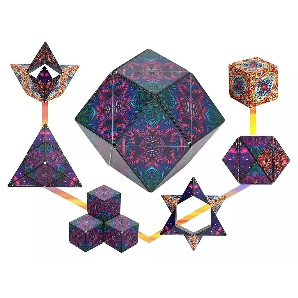 Cubo Mágico Magnético Geométrico 3D - Crie Mais de 70 Formas Diferentes