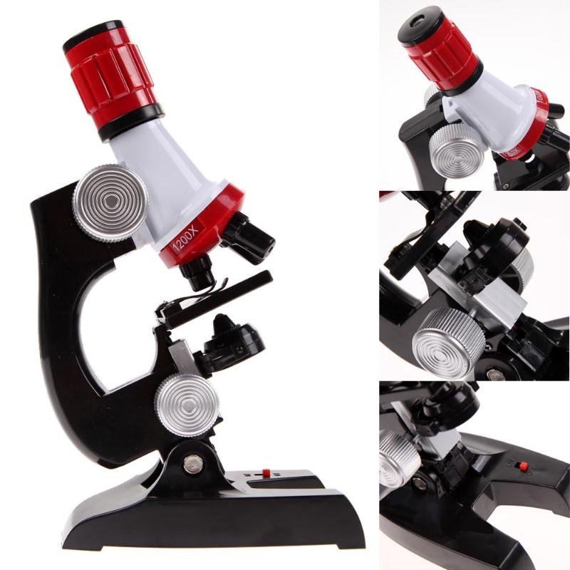 Microscópio Biológico Infantil Laboratório de Ciências - LED Ampliação de até 1200X