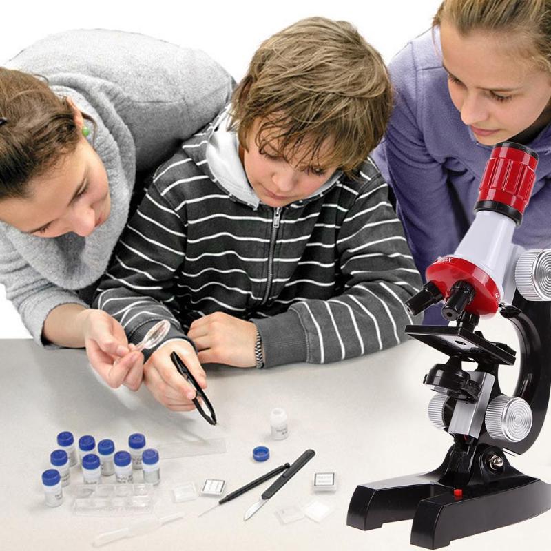 Microscópio Biológico Infantil Laboratório de Ciências - LED Ampliação de até 1200X