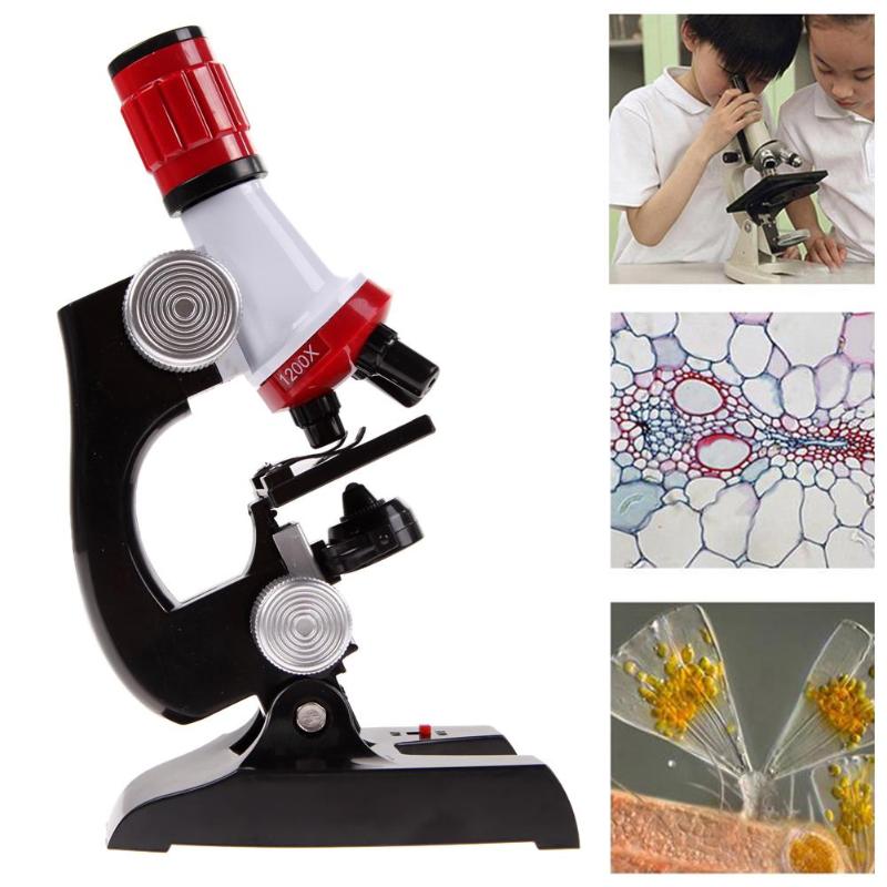 Microscópio Biológico Infantil Laboratório de Ciências - LED Ampliação de até 1200X