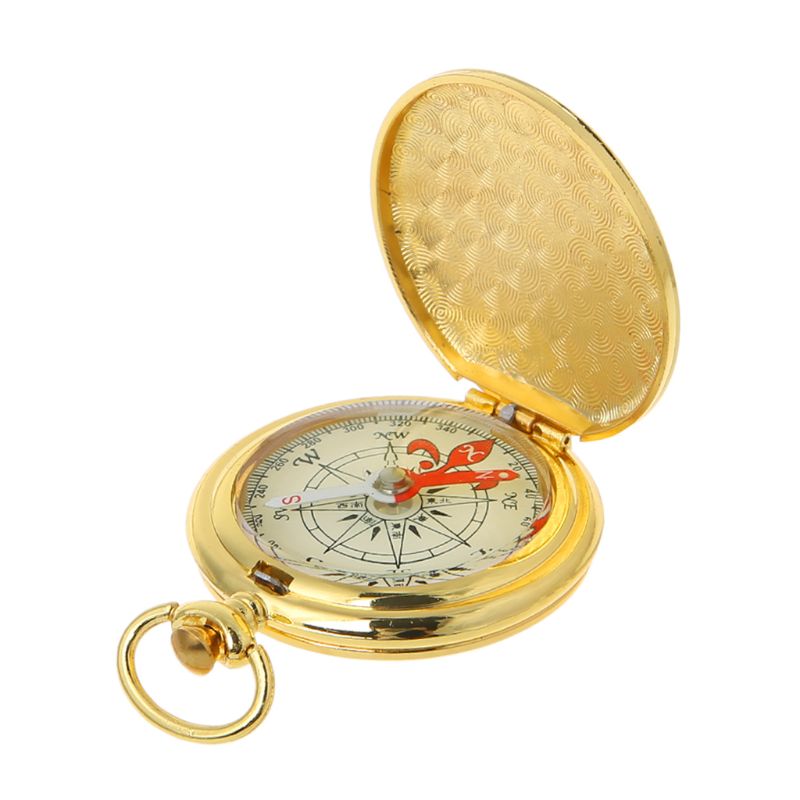 Bússola Portátil para Navegação Estilo Relógio de Bolso Vintage - Luminosidade no Escuro