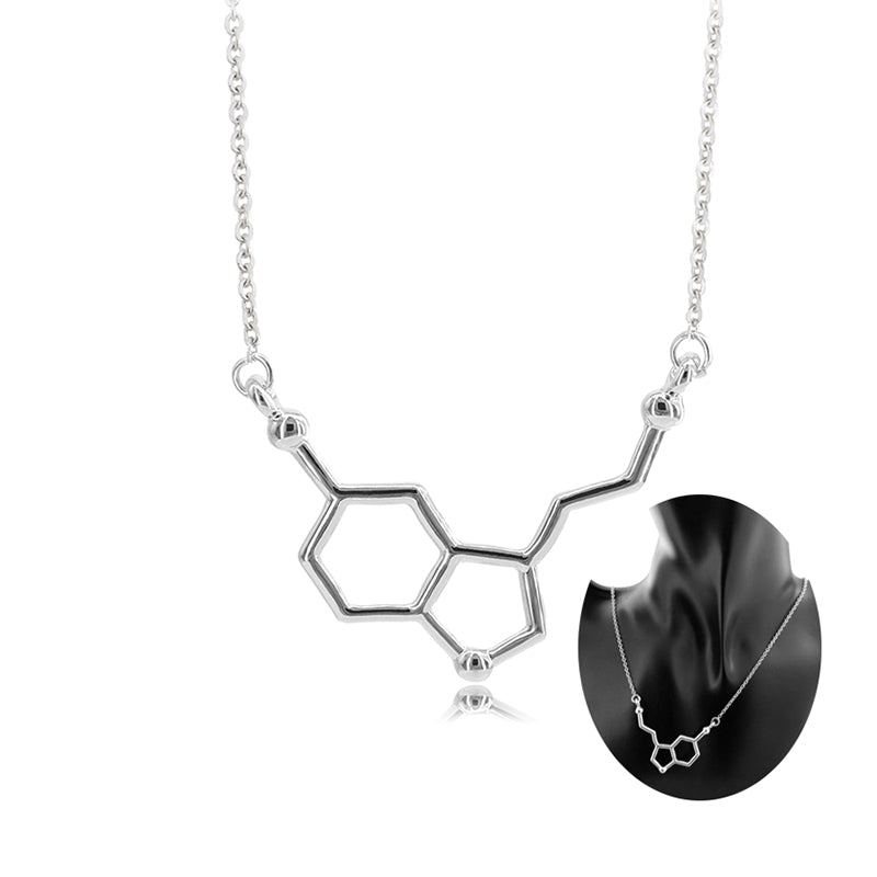 Colar Molécula de Serotonina