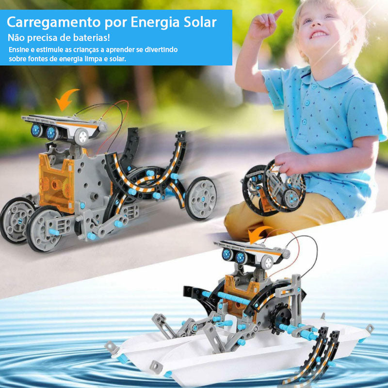 Wall-Z - Robô Educativo de Montar - 12 em 1 - Movido a Energia Solar