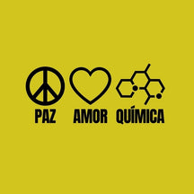 Camiseta Paz, Amor E Química