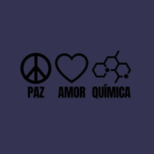Camiseta Paz, Amor E Química