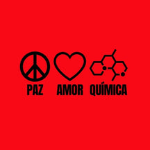 Camiseta Paz, Amor E Química