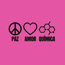 Camiseta Paz, Amor E Química