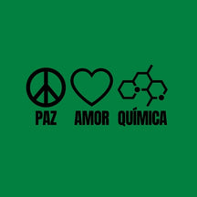 Camiseta Paz, Amor E Química