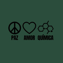 Camiseta Paz, Amor E Química