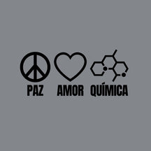 Camiseta Paz, Amor E Química