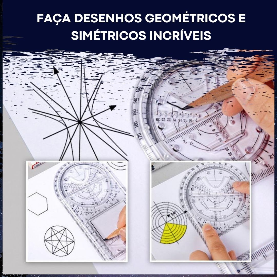 Régua Geométrica Multifuncional
