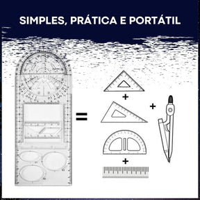 Régua Geométrica Multifuncional