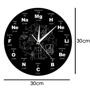 Relógio de Parede Icon Clock- Elementos Químicos Tabela Periódica