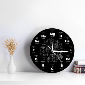 Relógio de Parede Icon Clock- Elementos Químicos Tabela Periódica